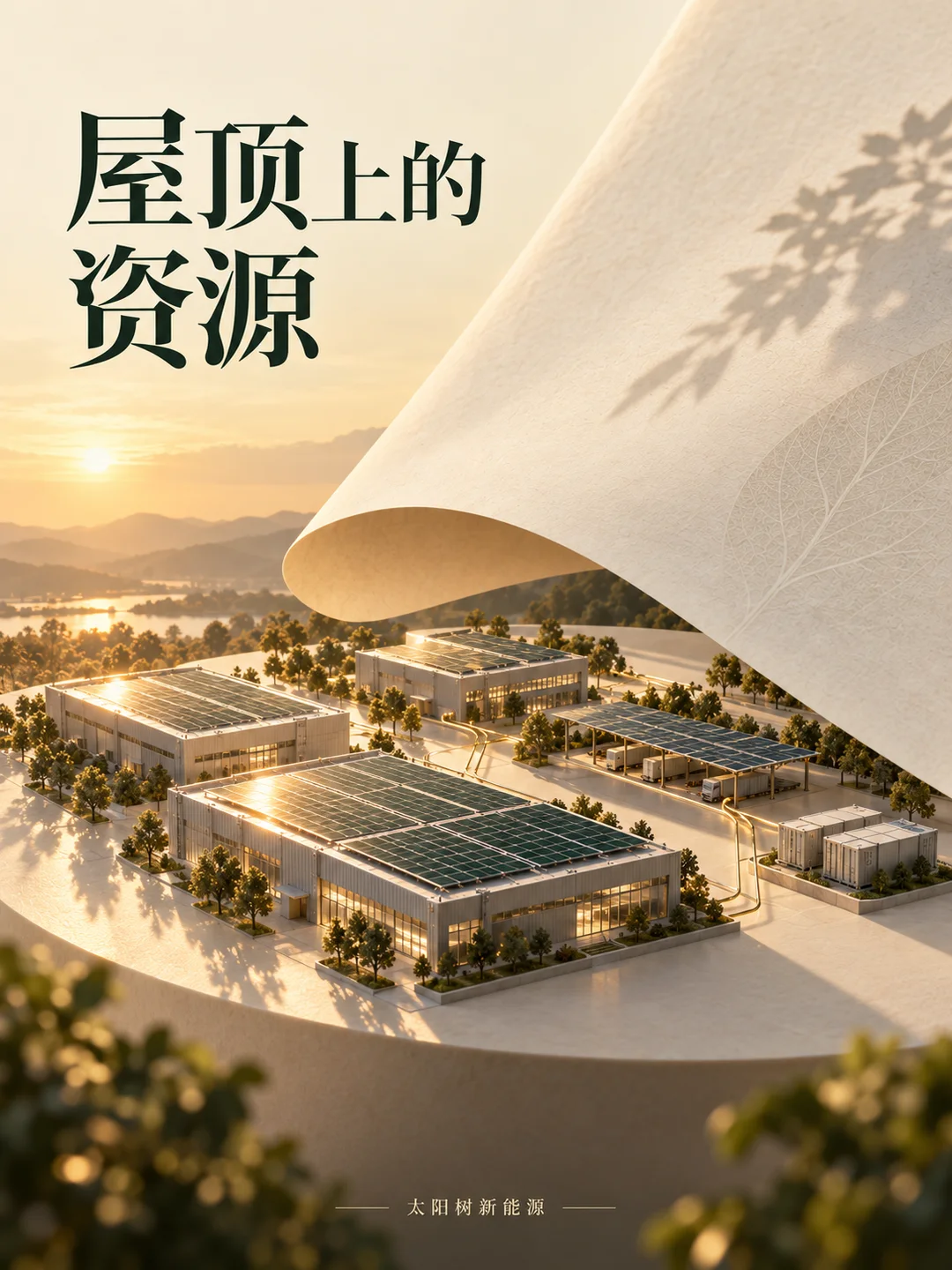 屋顶上的资源，AI概念配图