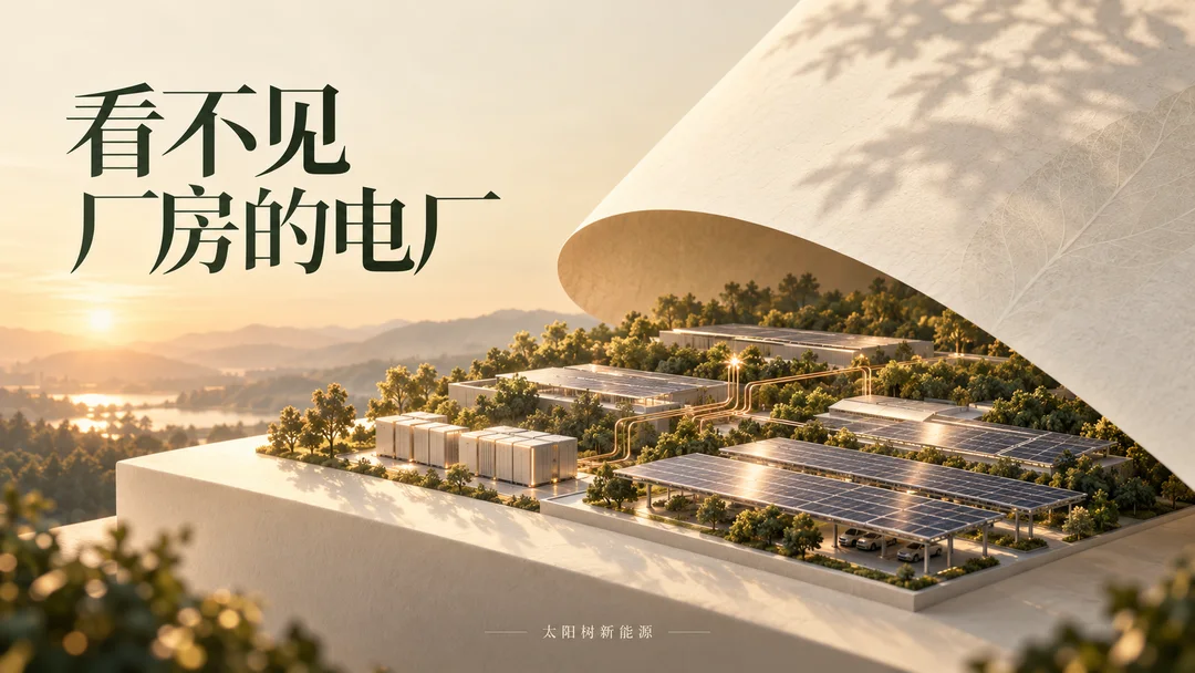 看不见厂房的电厂,AI概念配图