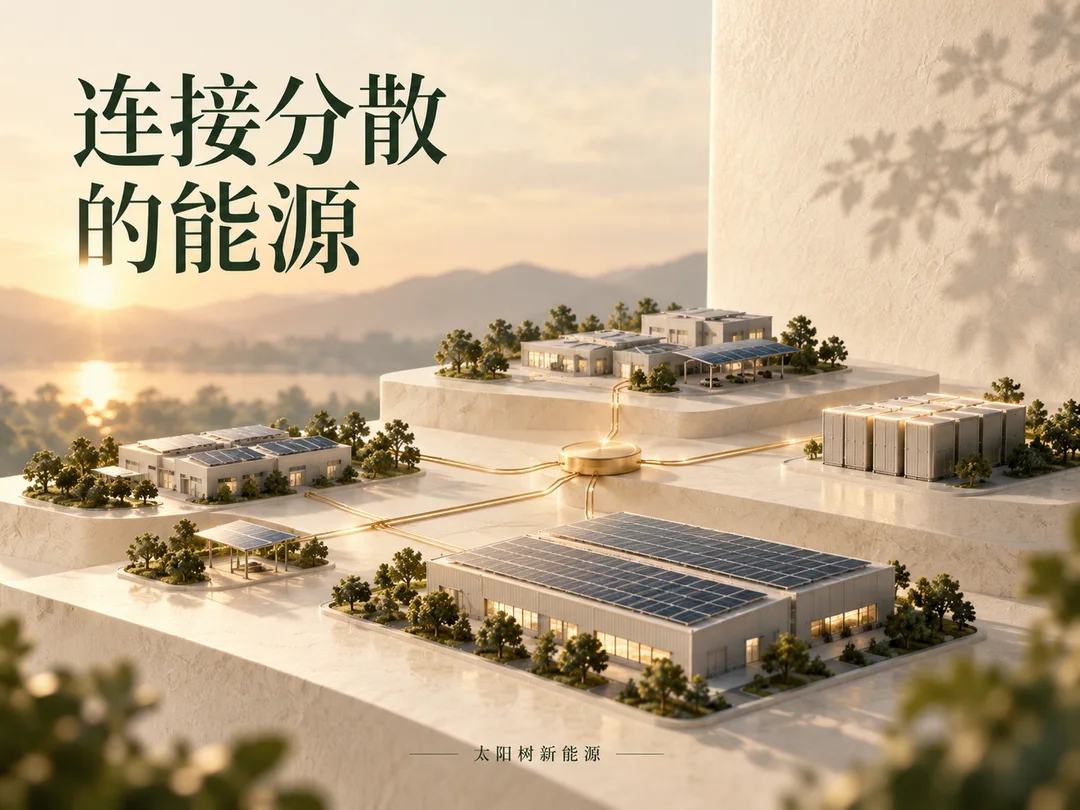 连接分散的能源，AI概念配图