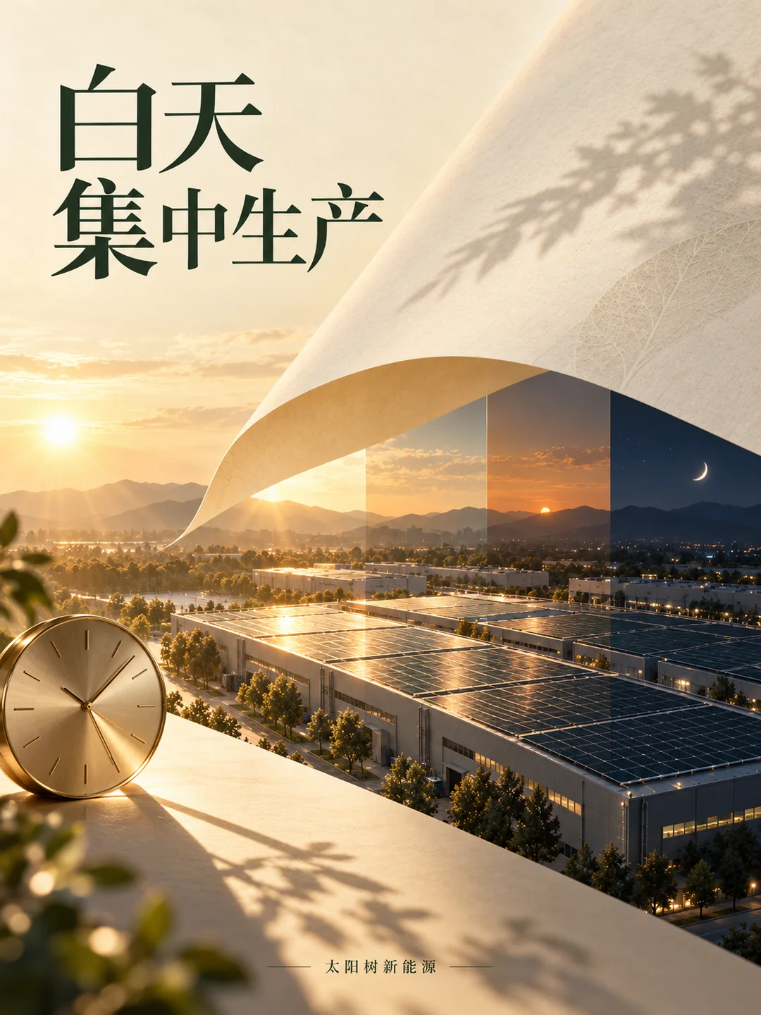 白天集中生产,AI概念配图