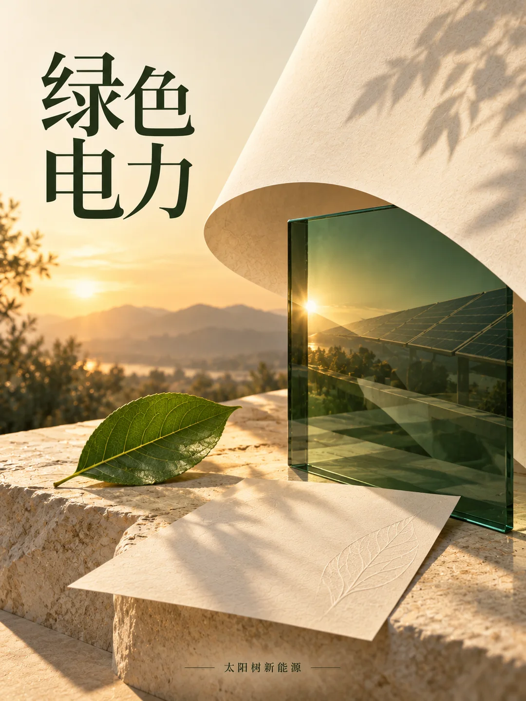 绿色电力,AI概念配图